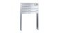 Mobile Preview: RENZ Briefkastenanlage freistehend, Tetro, Edelstahl V4A, Kastenformat 370x110x270mm, mit Klingel - & Lichttaster und Vorbereitung Gegensprechanlage, 6-teilig
